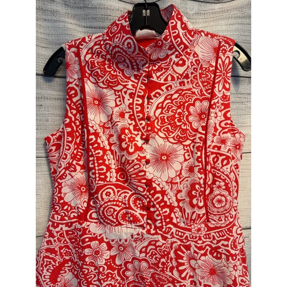Hyacinth House Red Floral McCauley Midi Dress Size S - Picture 2 of 4